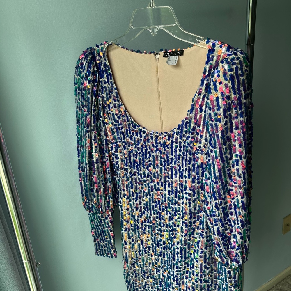Venus Multicolor Sequin Dress - Picture 1 of 6